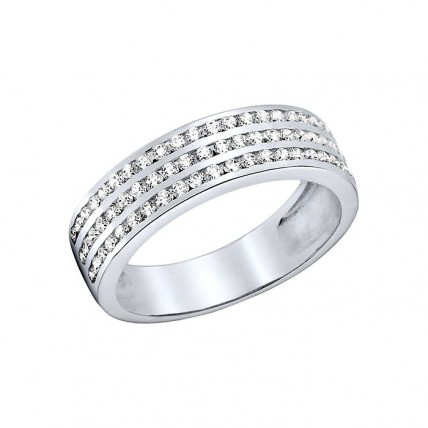 Δαχτυλίδι Λευκόχρυσο 14Κ (RI500 - RW120)